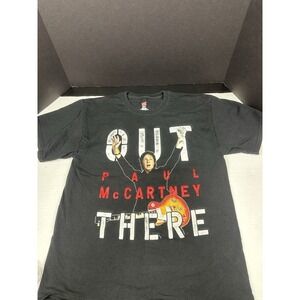 Paul McCartney Women XL‎ Black Cotton Blend Graphic Print 2014 "OUT THERE"